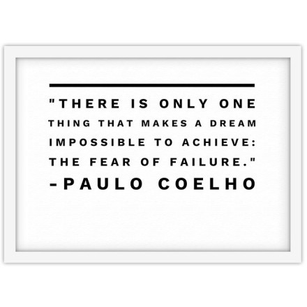 Λόγια του Paulo Coelho Πίνακας σε Καμβά