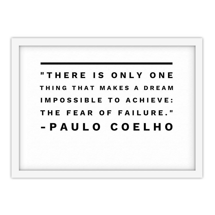 Πίνακας σε Καμβά Λόγια του Paulo Coelho