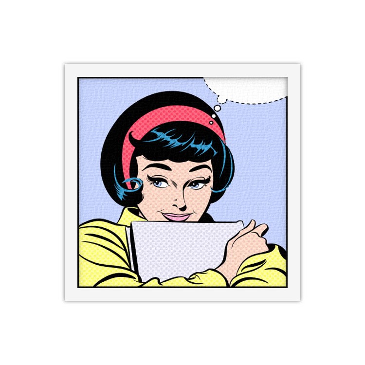Πίνακας σε Καμβά Pop art κορίτσι