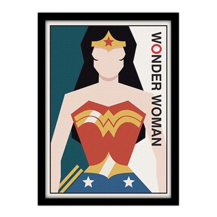 Πίνακας σε Καμβά Pop art ''Γυναίκα θαύμα''