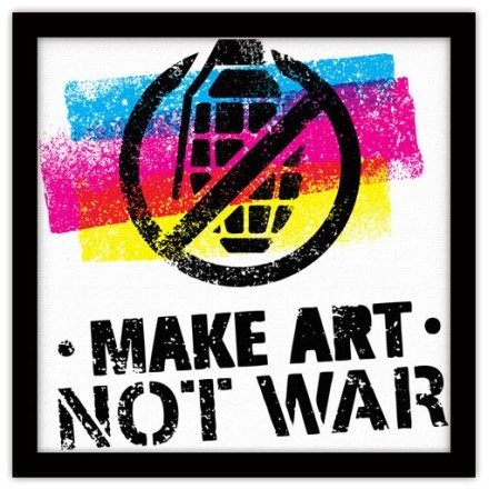 Make Art Not War Πίνακας σε Καμβά