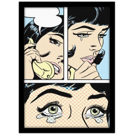 Γυναίκα που κλαίει Pop Art Πίνακας σε Καμβά