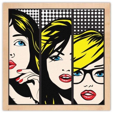 Pop art Πρόσωπα Πίνακας σε Καμβά