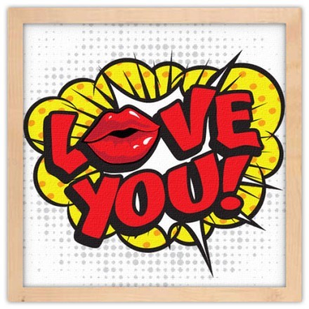 Love You! Πίνακας σε Καμβά