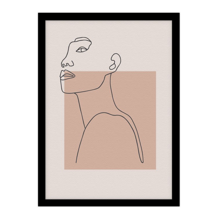 Πίνακας σε Καμβά Minimal περίγραμμα κοπέλας