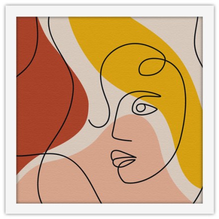 Abstract πρόσωπο με χρώματα Πίνακας σε Καμβά