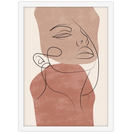 Woman's face art line Πίνακας σε Καμβά