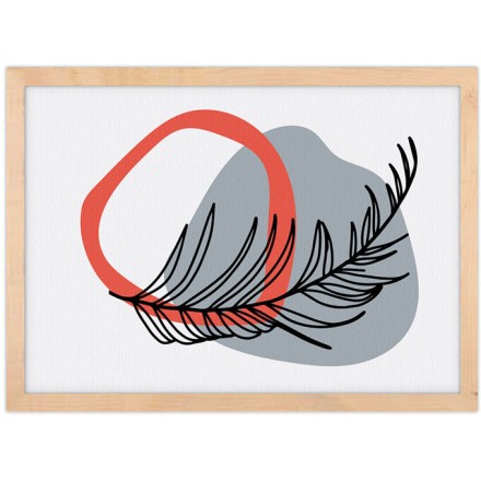 Grey & red Πίνακας σε Καμβά