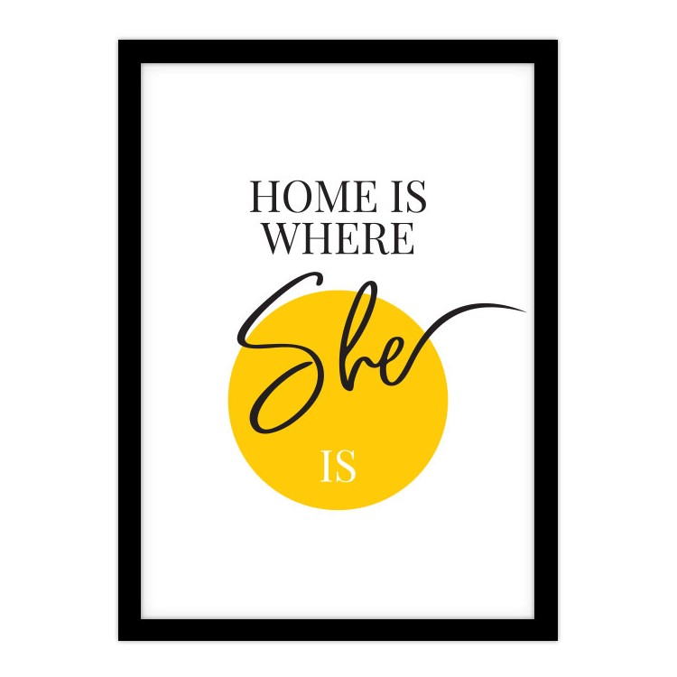 Πίνακας σε Καμβά Home is where she is..