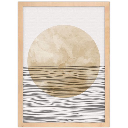Moonrise & waves Πίνακας σε Καμβά