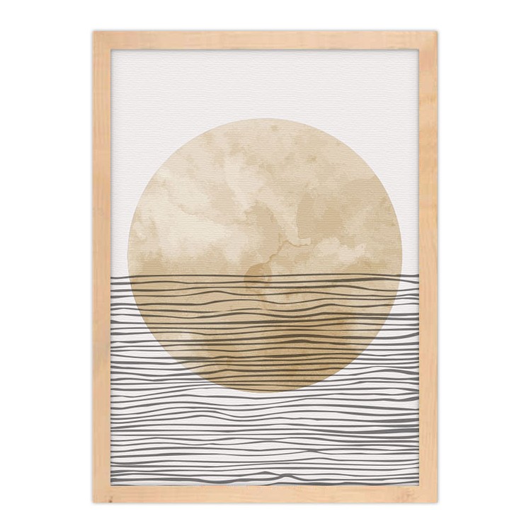 Πίνακας σε Καμβά Moonrise & waves