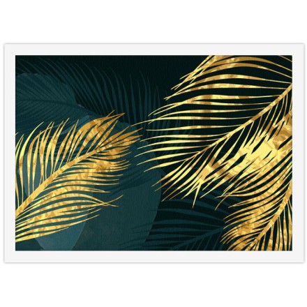 Gold leaves Πίνακας σε Καμβά