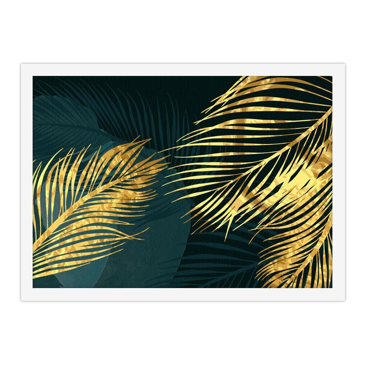Πίνακας σε Καμβά Gold leaves