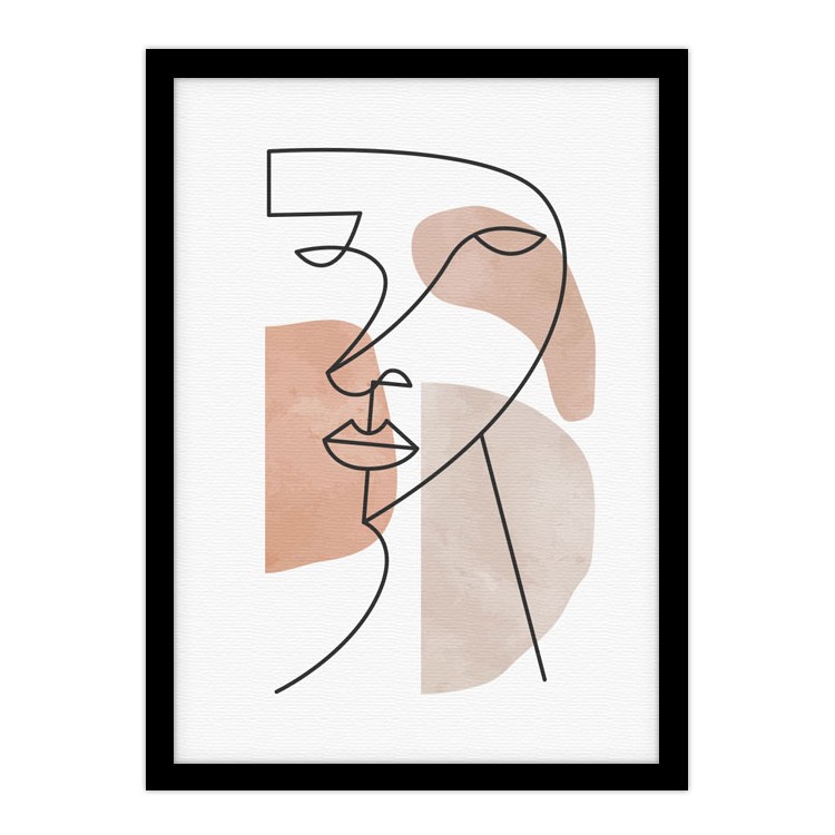 Πίνακας σε Καμβά Abstract σοβαρό πρόσωπο