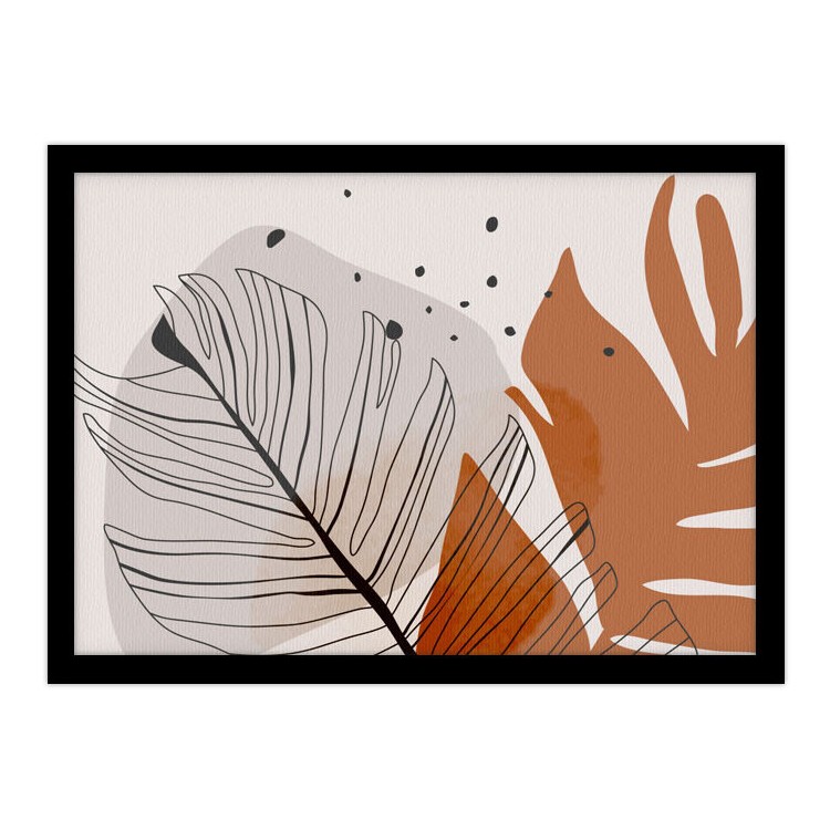 Πίνακας σε Καμβά Minimal leaf branch