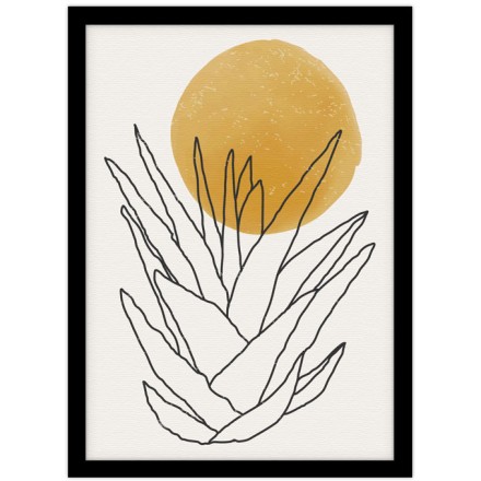 Plant in the moonrise Πίνακας σε Καμβά