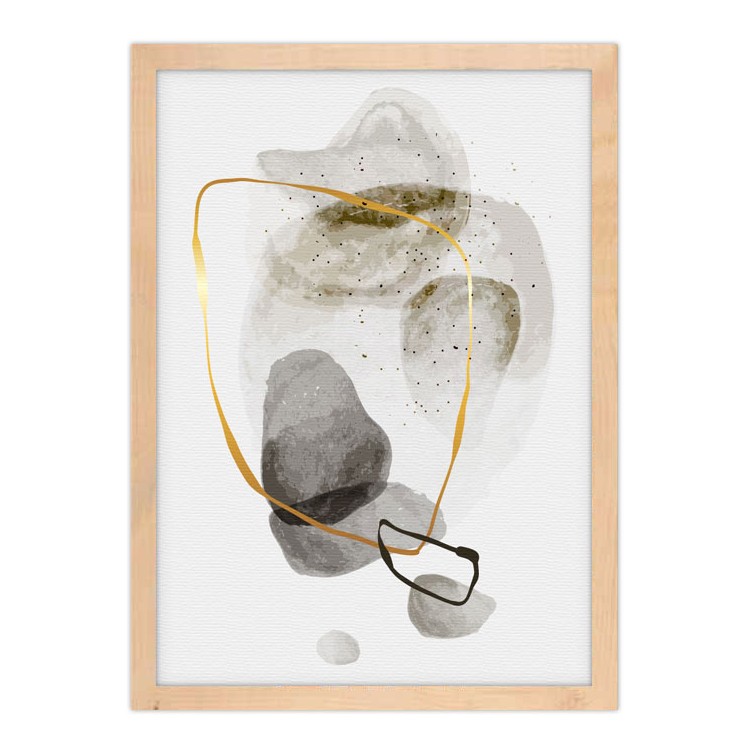 Πίνακας σε Καμβά Grey painting touches