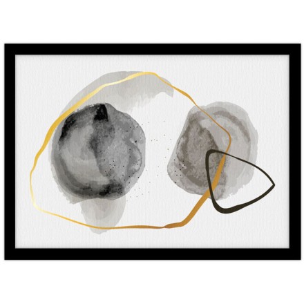 Grey circles Πίνακας σε Καμβά