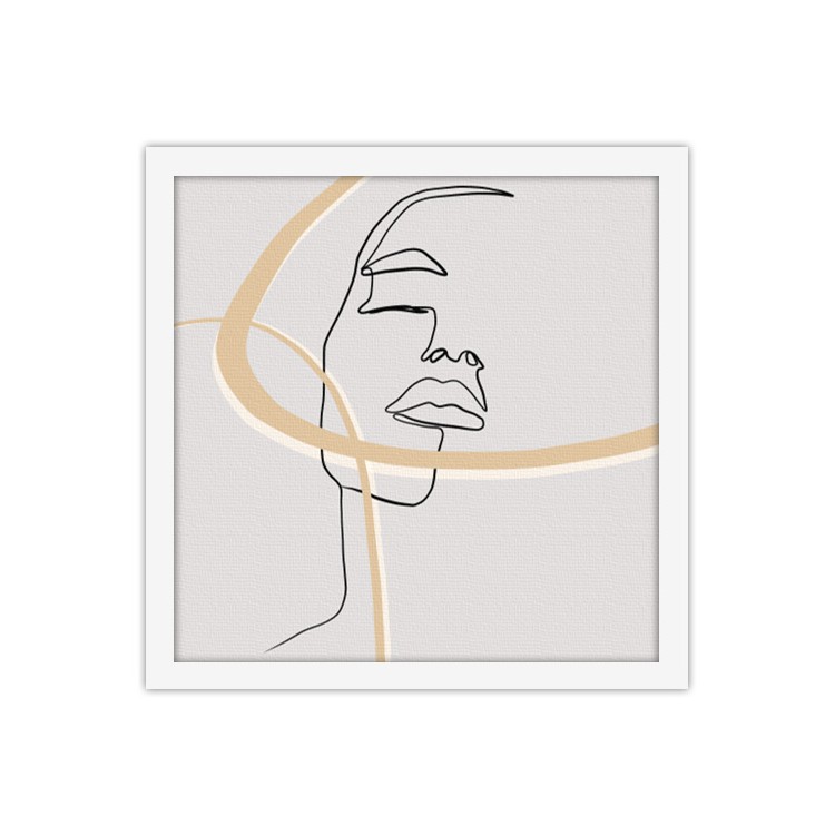 Πίνακας σε Καμβά Girl with abstract face