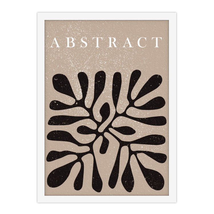 Πίνακας σε Καμβά Abstract black plant