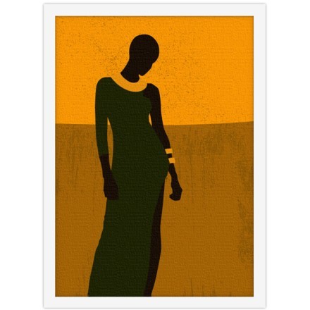 Ολόσωμη απεικόνιση κοπέλας Πίνακας σε Καμβά