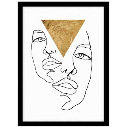 Double face with gold