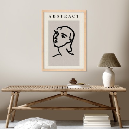 Abstract outline face