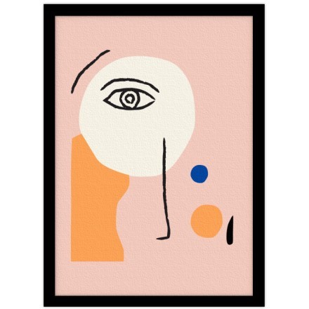 Μάτι σε ροζ σύνθεση Πίνακας σε Καμβά