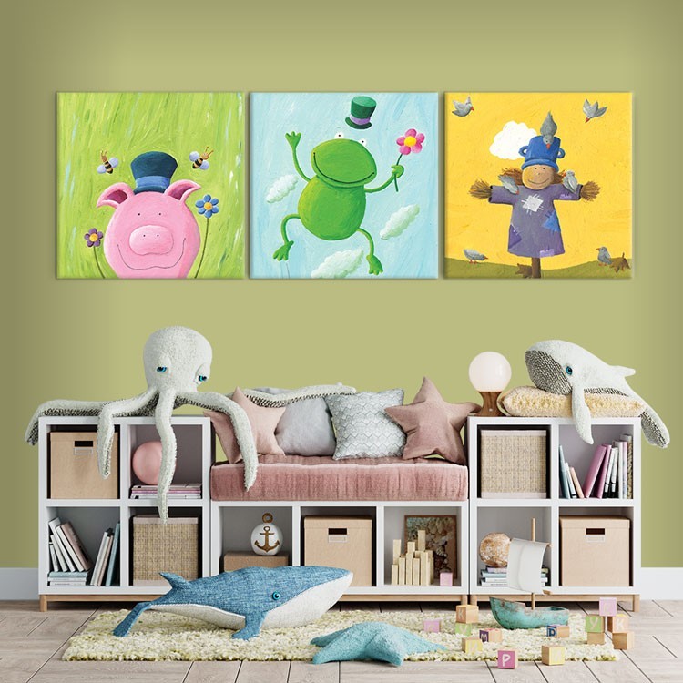 Multi Panel Πίνακας Χαρούμενα ζωάκια