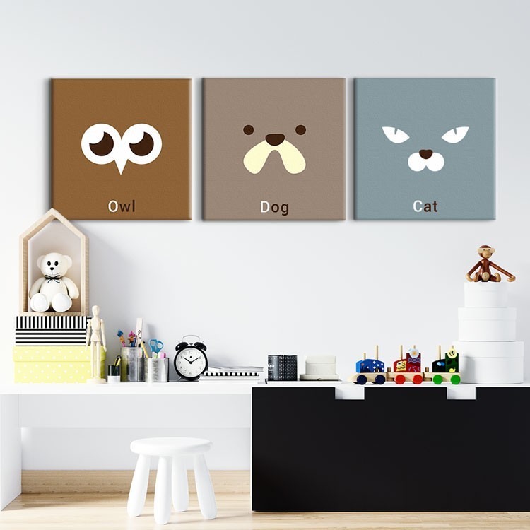 Multi Panel Πίνακας Owl Dog Cat