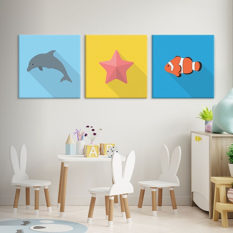 Multi Panel Πίνακας Ζώα της Θάλασσας