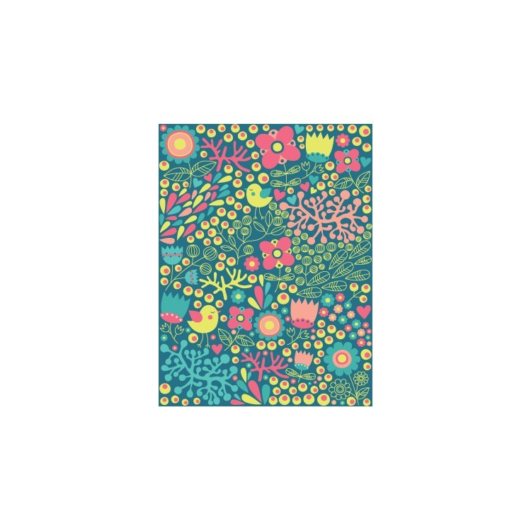  Ομοιογενές μοτίβο με πολύχρωμα λουλούδια