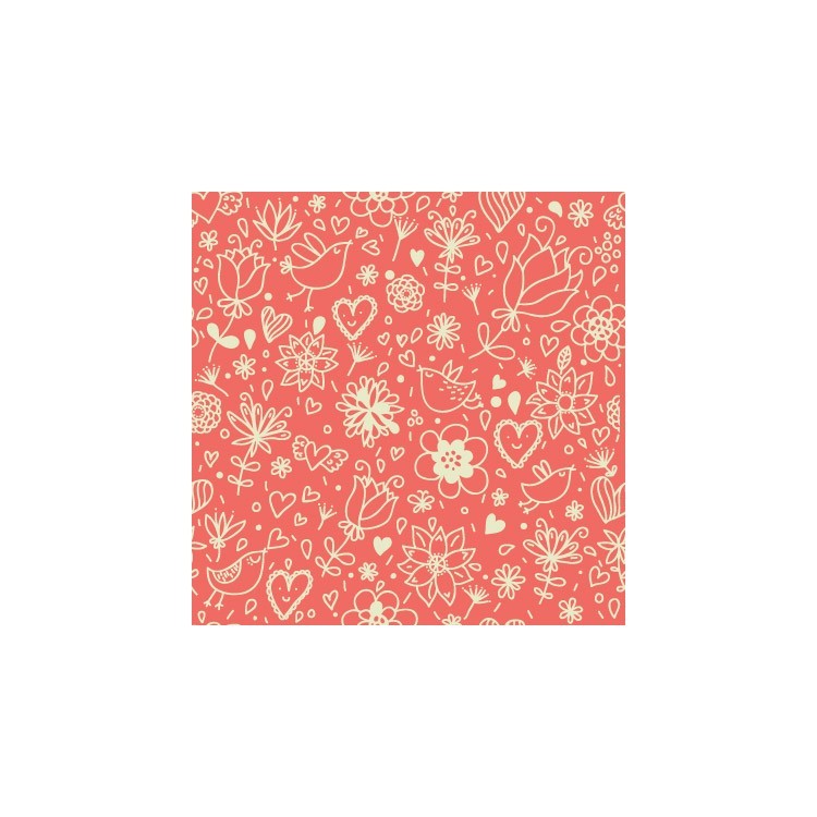  Κόκκινο μοτίβο με floral σχέδια