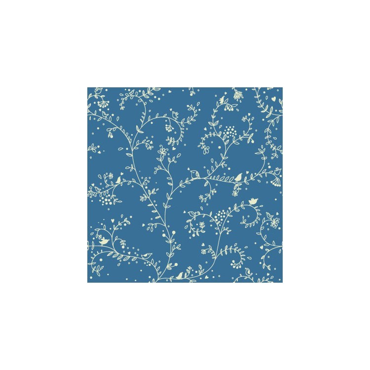  Λουλουδένιο μοτίβο σε μπλε φόντο