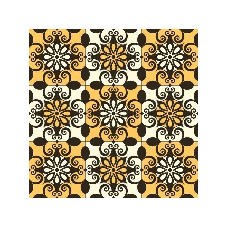  Floral tile pattern