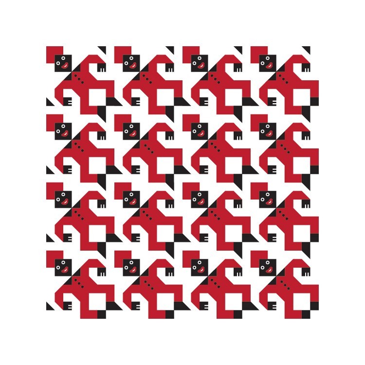  Μοτίβο με κόκκινο χαρακτήρα