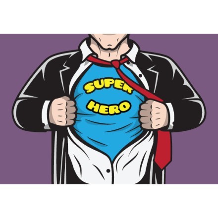 Superhero businessman