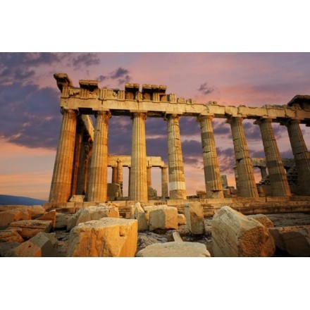 Θέα του Παρθενώνα στο ηλιοβασίλεμα