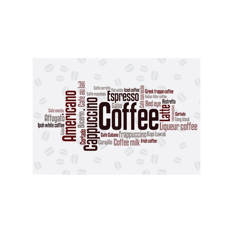  Φόντο με λέξεις, θέμα «καφές»