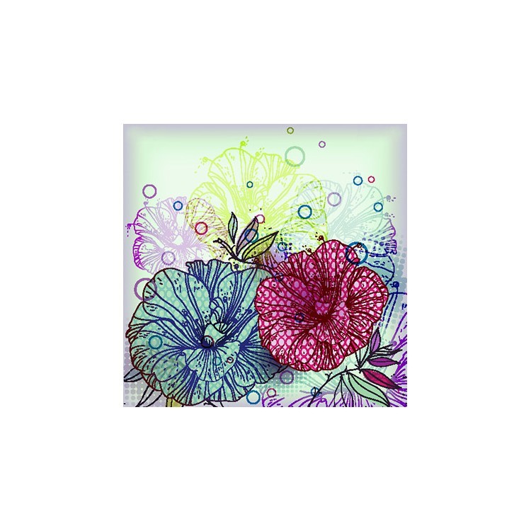  Περίγραμμα με πολύχρωμα λουλούδια