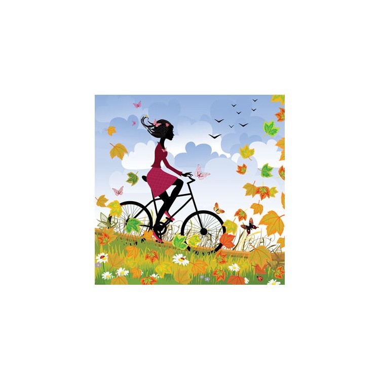 Κορίτσι σε ποδήλατο στη φύση