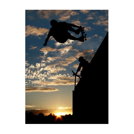 Σιλουέτα ενός skateboarder