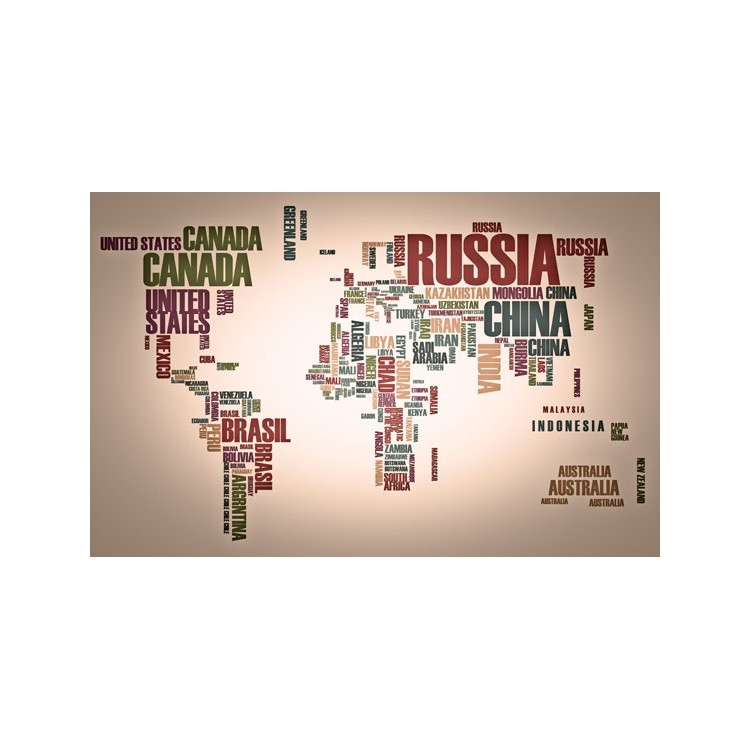  Παγκόσμιος χάρτης: χώρες από λέξεις