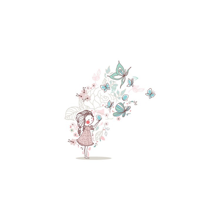  Κοριτσάκι φυσάει πεταλούδες