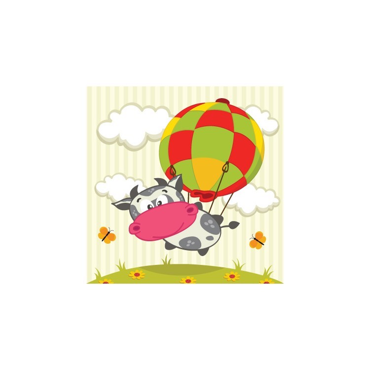  Αγελαδίτσα σε αερόστατο