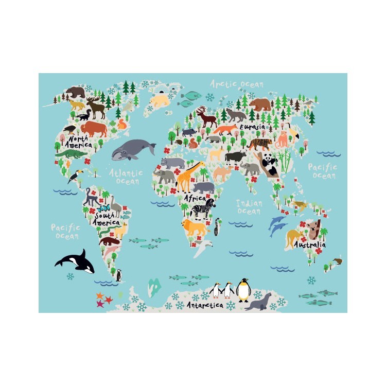  Χάρτης με ζώα