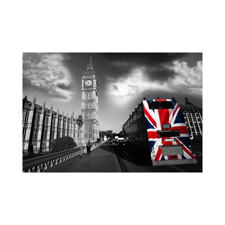  Λεωφορείο με τη σημαία της Μ. Βρετανίας