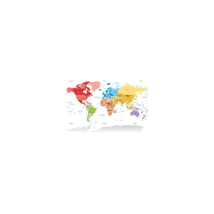  Πολύχρωμος Παγκόσμιος Χάρτης