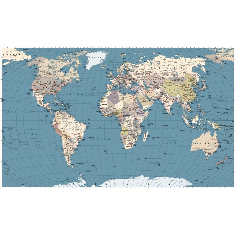  Ρετρό Παγκόσμιος Χάρτης