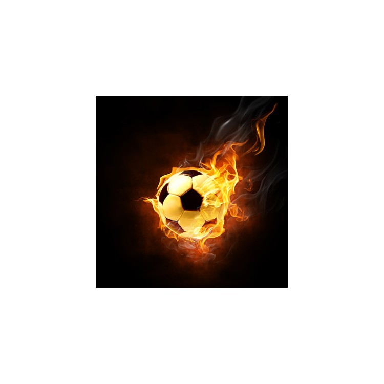  Μπάλα ποδοσφαίρου στα χρώματα της φωτιάς